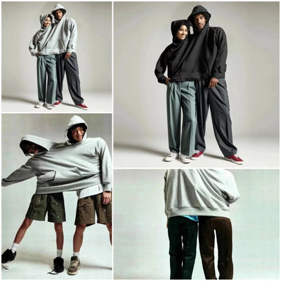 Couple Matching Hoodie Jumpsuit – Oversized Two-Person Set for Photos & Movie Nights