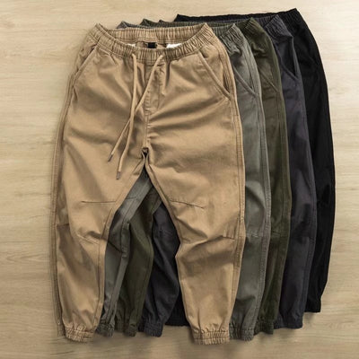 Men’s Quick-Dry Cargo Joggers – Lightweight Outdoor Cropped Work Pants for Warm Weather