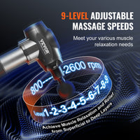 Deep Tissue Percussion Massage Gun - 9 Speed Handheld Muscle Massager for Athletes