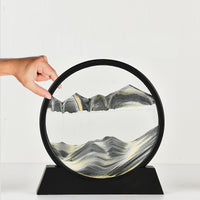 Divine 3D Quicksand Hourglass Art - Mesmerizing Glass Liquid Decor for Home & Office