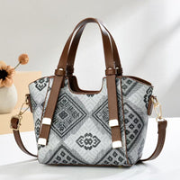 Elegant Monogram Crossbody Bag – Jacquard Embroidered Everyday Handbag