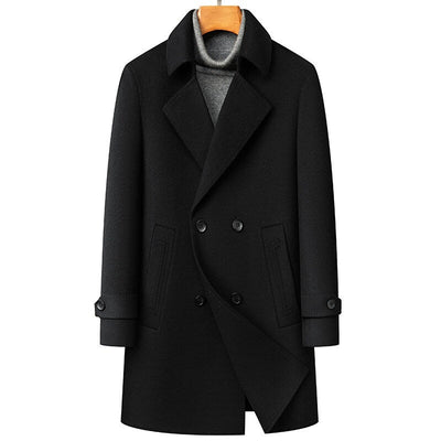 Heavenly Warmth: Premium Double-Faced Wool Coat with Detachable Goose Down Lining – Winter Overcoat for Men & Women