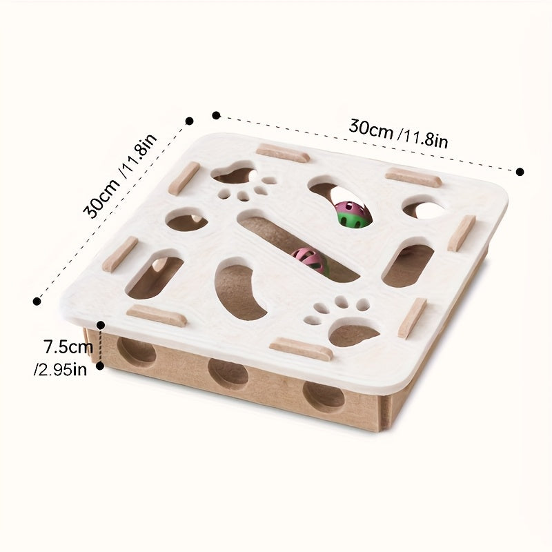 Interactive Cat Puzzle Toy With Maze Tunnel, Bell Ball & Pathways - No Batteries Needed, Durable Felt Construction - Mental Stimulation & Hunting Exercise For Indoor Cats - Pet Exercise Toy For All Br What Else You Got?