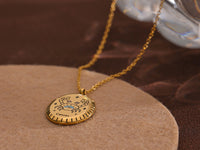 Personalized Zodiac Astrology Necklace – 18K Gold Plated Titanium Steel Pendant for Men & Women