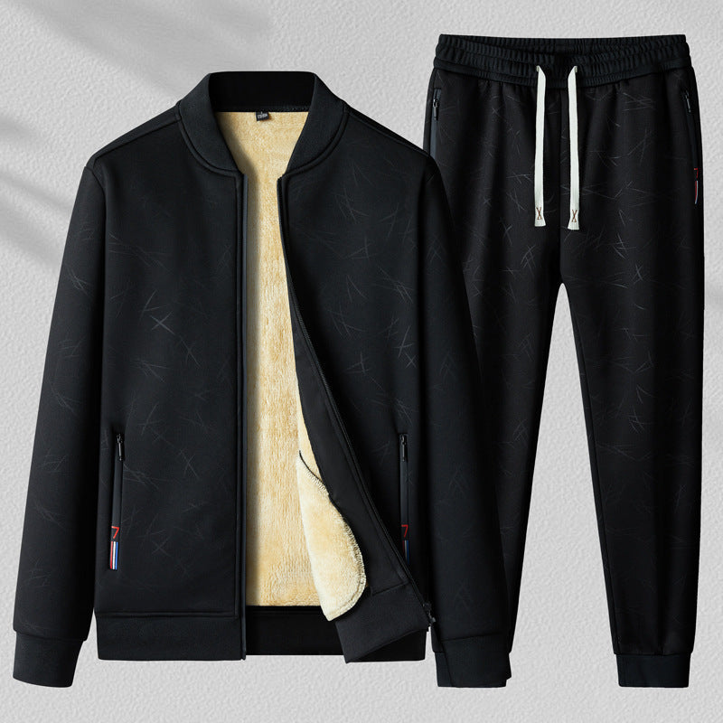 Mens Stand-Up Collar Sportswear Casual Two-Piece Set What Else You Got?