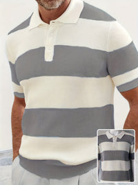 Elegant Christian-Inspired Summer Lapel Sweater for Men - Short Sleeve Fashion Wear | Stylish & Modest Design