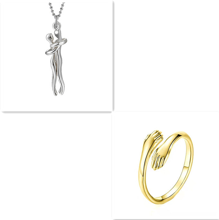 Love Hug Necklace Unisex Men Women Couple Jewelry Simple Temperament Clavicle Chain Valentines Day Lover Gift What Else You Got?