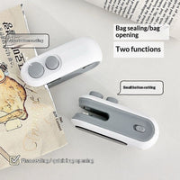 Mini USB Heat Sealer | 2-in-1 Snack Bag Sealer & Opener - Keeps Food Fresh