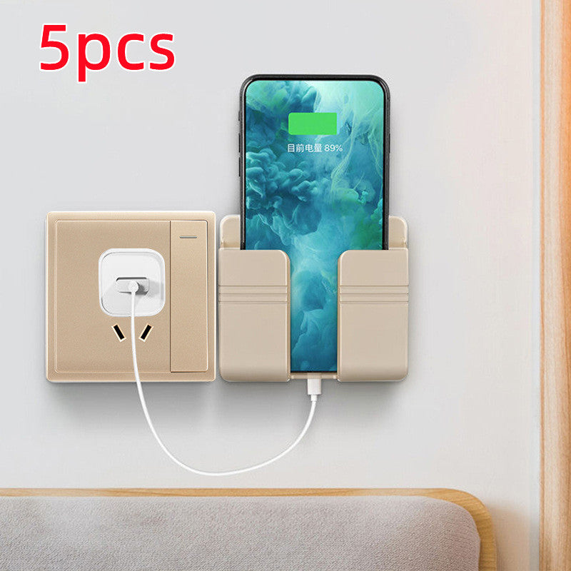 Punch‑Free Phone Charging Storage Rack – Wall‑Mounted Sticky Storage Box What Else You Got?