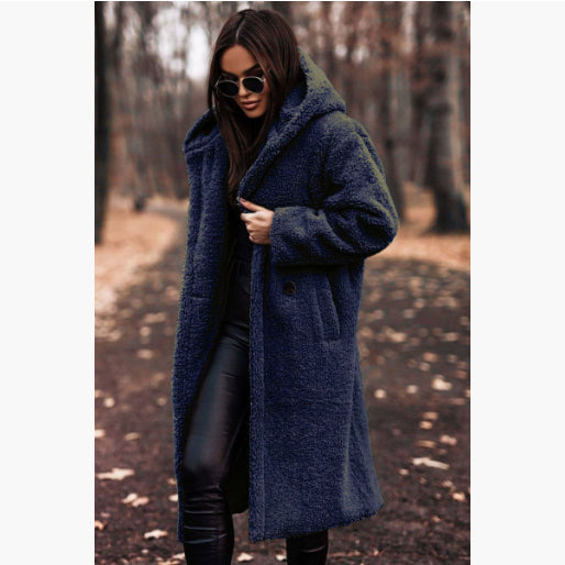 Autumn Winter Fashion Elegant Long Coat Woman Plush Warm Faux Fleece Coat Women Teddy Jacket Female Teddy Coat Outwear Ladies What Else You Got?