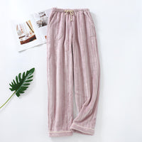 Couple Matching Fleece Pajama Pants – Warm Coral Fleece Lounge Pants