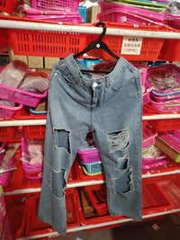 Vintage High-Waist Wide-Leg Ripped Jeans – Retro Street Style | Christian Apparel