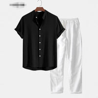Stylish Men's Floral Printed Top & Pants Set - Perfect Casual Summer Outfit