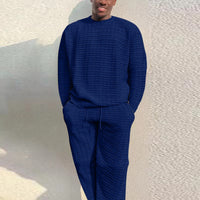 Men's Casual Two-Piece Suit Set – Loose Fit Streetwear Outfit (7 Colors)