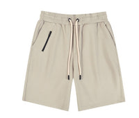 Men's Japanese Streetwear Quarter Sports Shorts – Zipper Accent & Drawstring Waist