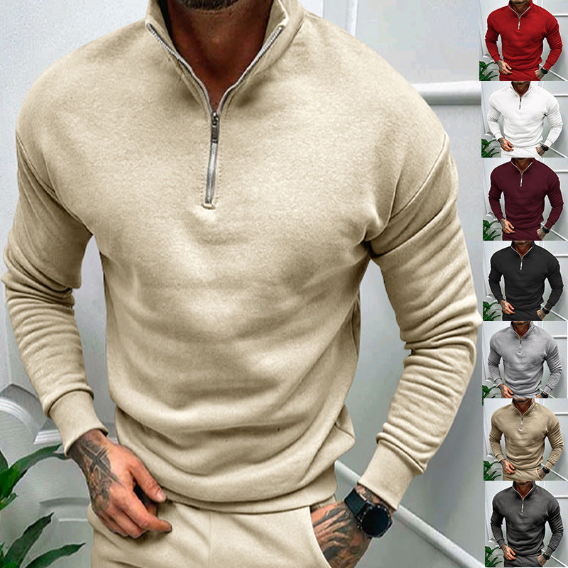 Heavenly Comfort Men's Zip-Up Sweatshirt: Warm Fleece-Lined Long Sleeve Top for Fall & Winter