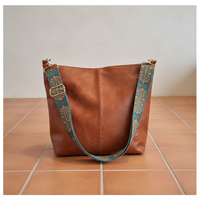 Retro Chic Ethnic Strap Bucket Bag