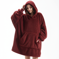 Ultra-Cozy Oversized Fleece Hoodie Blanket with Big Pocket – Warm Wearable Sweatshirt for Women