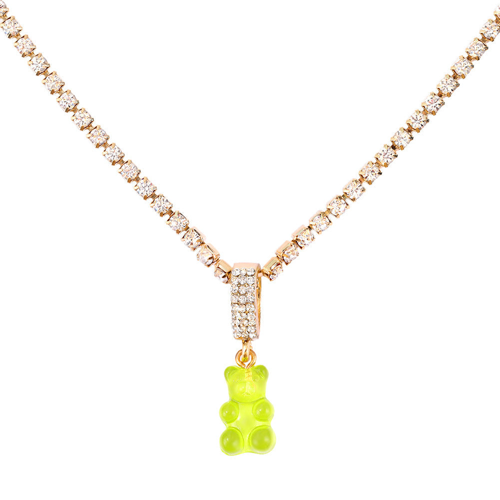 Fashion Cartoon Bear Diamond Necklace What Else You Got?