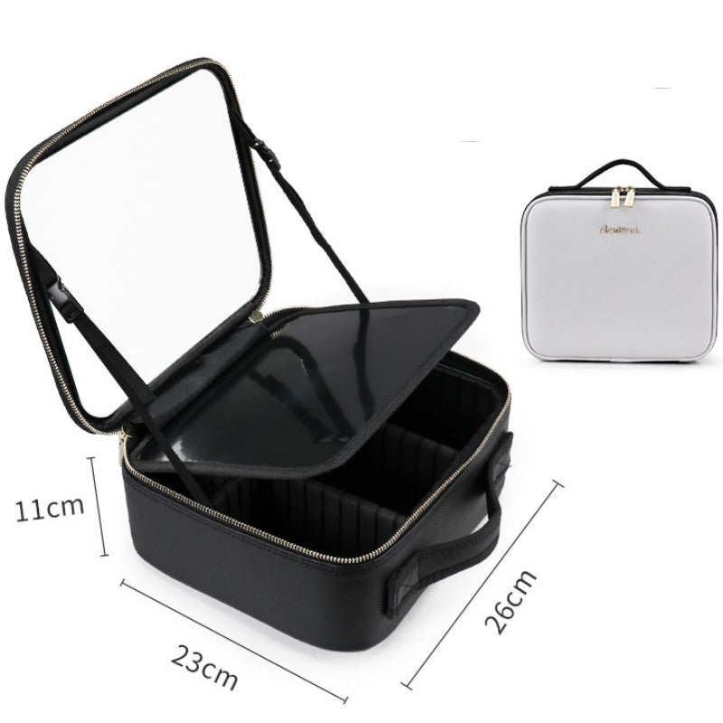 Smart LED Cosmetic Case with Full‑Screen Mirror – Large Capacity Portable PU Makeup Storage Bag (12" / 16") What Else You Got?