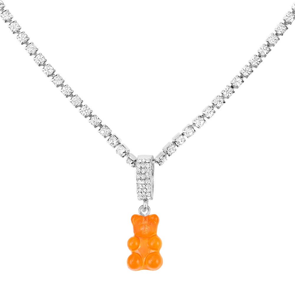 Fashion Cartoon Bear Diamond Necklace What Else You Got?