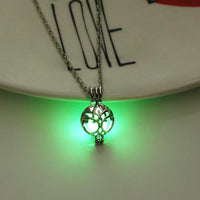 Glow-in-the-Dark Tree of Life DIY Round Necklace - Symbol of Faith & Light