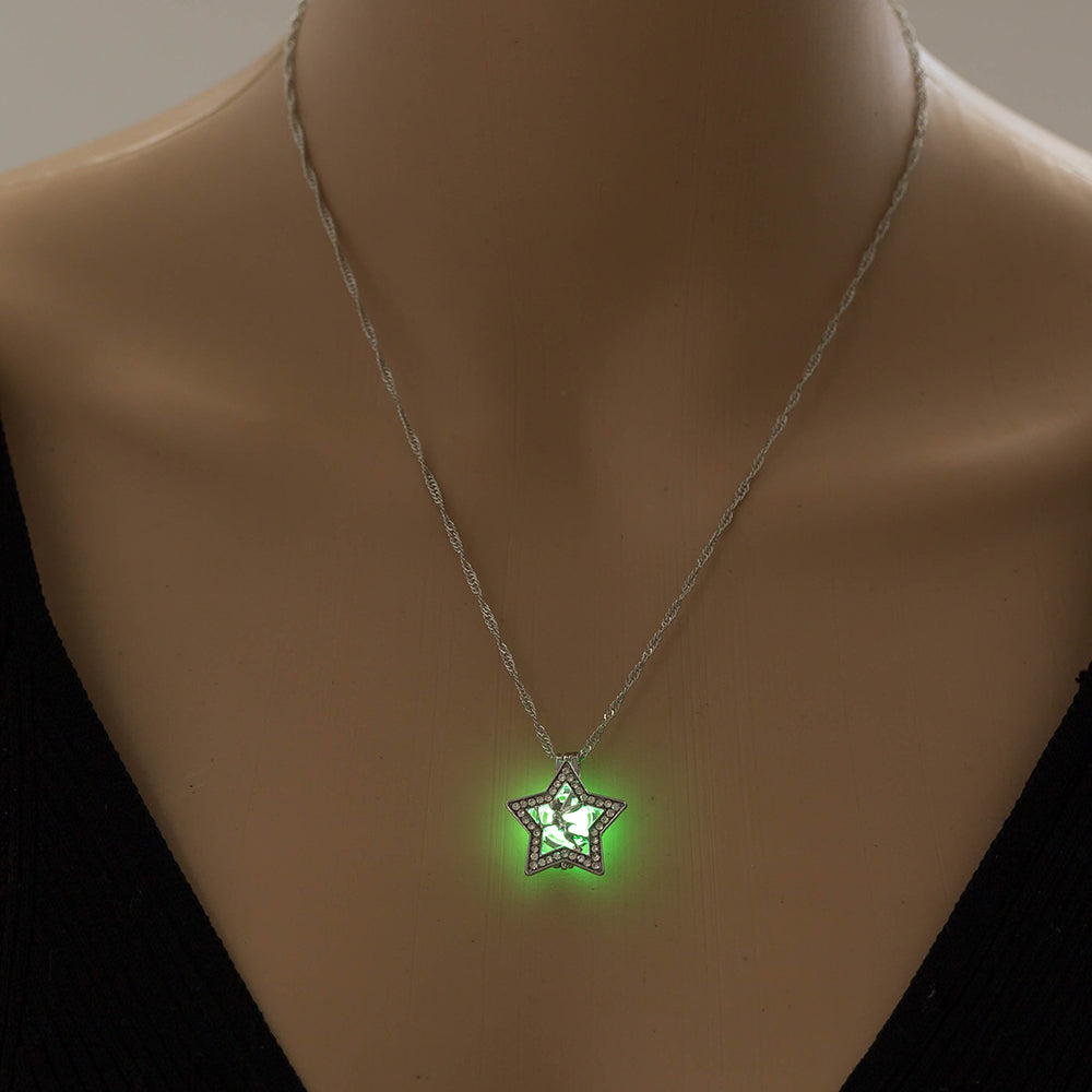Halloween Pentagram Angel Glow‑in‑the‑Dark Necklace What Else You Got?