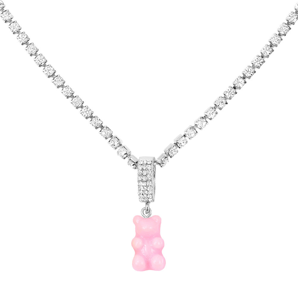Fashion Cartoon Bear Diamond Necklace What Else You Got?