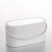 Portable Makeup Organizer with LED Mirror – Travel Cosmetic Storage Case