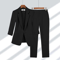 Elegant Women's Professional 2-Piece Suit Set - Office Blazer & Pants Combo