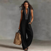 Women's Effortless Linen-Blend Jumpsuit – Summer’s Simplest Style