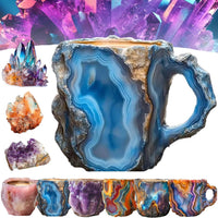 400ml Mineral Crystal Coffee Mug – Gemstone Resin Design, Unique Home & Kitchen Gift, 3D Artisan Mug