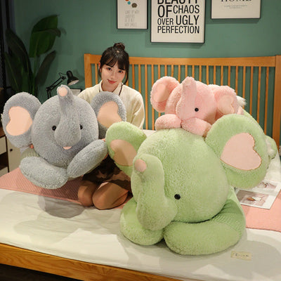 Cuddly Elephant Pillow Plush Toy - Soft & Huggable Stuffed Elephant for Kids