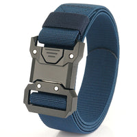 Tactical Quick Release Buckle Belt for Men - Military Style Braided Elastic Belt