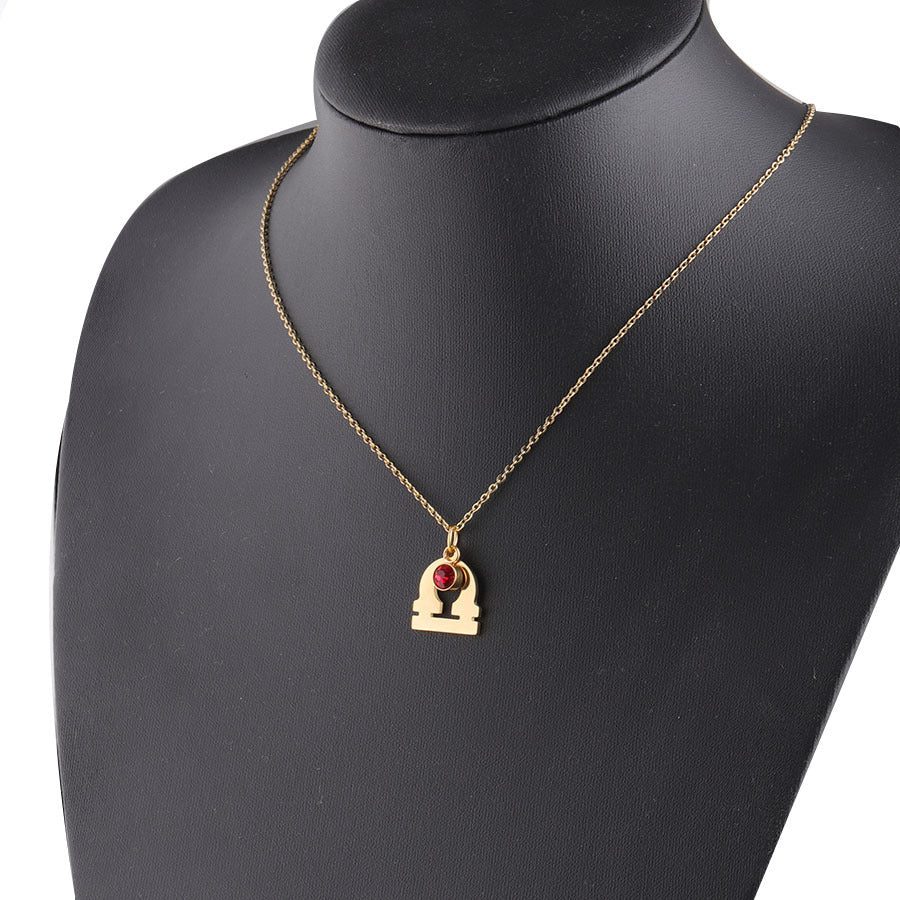 Golden Zodiac Necklace Lucky Birthstone Stainless Steel Jewelry What Else You Got?