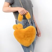 Heartwarming Love Bags Soft Plush Valentine's Handbag - Perfect for Women's Gifts