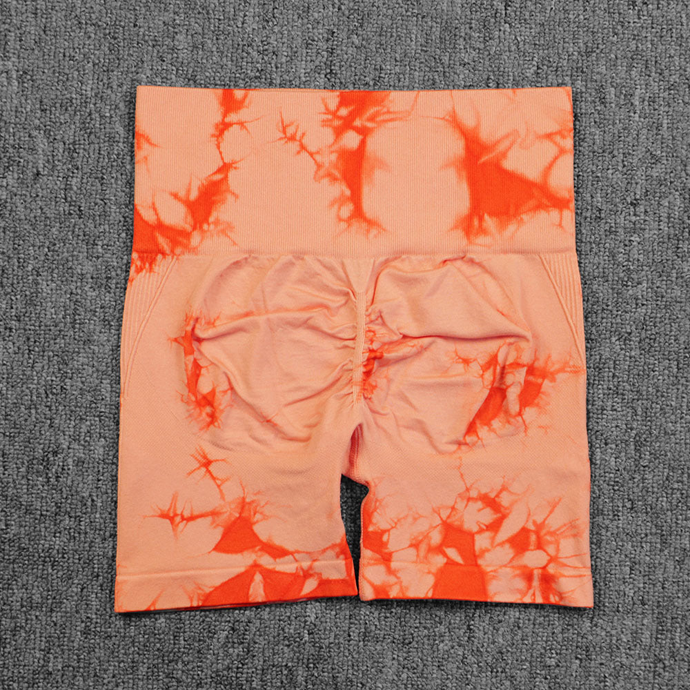 Tie-dye Printed Yoga Pants Summer Quick-drying Fitness Shorts Sexy High-waisted Hip-lifting Leggings Women Pants What Else You Got?