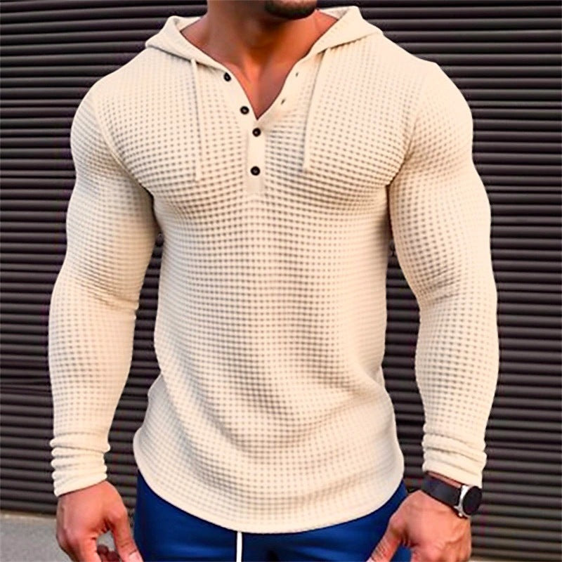 Men’s Waffle‑Knit Pullover Long Sleeve T‑Shirt What Else You Got?