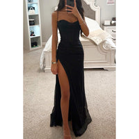 Graceful Split Suspender Evening Gown - Modest & Luxurious Christian Dress for Women
