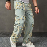 Men's American Retro Wide Leg Jeans