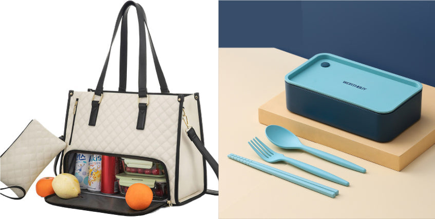 Convenient Commute New Lunch Bag Women's Insulated Lunch Box Women's Leak-proof Large Purse Diagonal Computer Storage What Else You Got?
