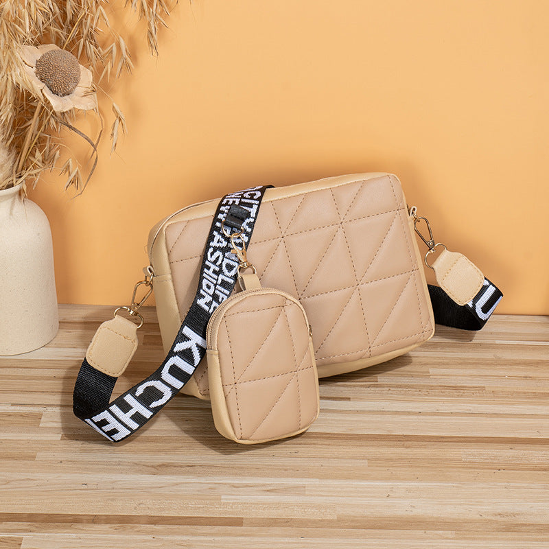 Two‑Piece PU Shoulder & Messenger Bag Set – Embroidered Crossbody with Mini Pouch What Else You Got?