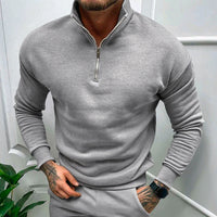 Heavenly Comfort Men's Zip-Up Sweatshirt: Warm Fleece-Lined Long Sleeve Top for Fall & Winter