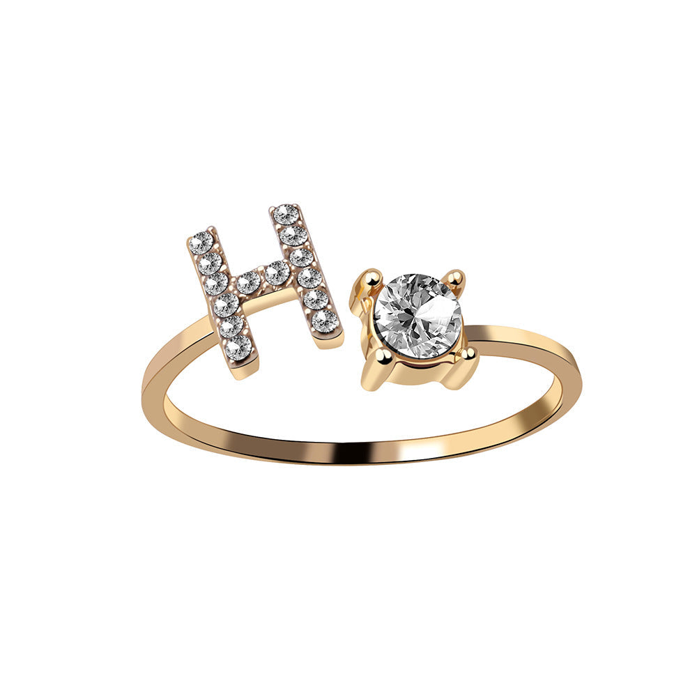 New Design Adjustable 26 Initial Letter Ring Fashion Jewelry For Women Simple Elegant Jewelry What Else You Got?