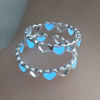 Glow-in-the-Dark Heart Ring – Adjustable Romantic Jewelry