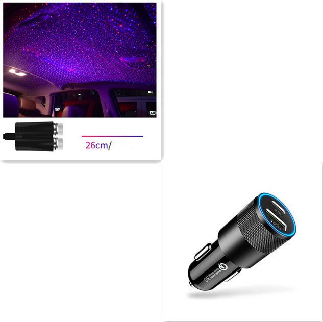 USB Starry Sky Car Light Projector – Galaxy LED Interior Ambient Lighting with Voice Control What Else You Got?