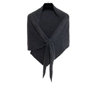 Women’s Winter Triangular Knit Shawl – Warm Solid-Color Neck Wrap 185 × 76 cm