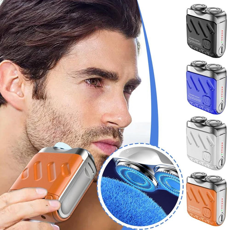 Portable Rotary Electric Shaver – Dual Head Rechargeable Razor