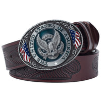 Eagle Buckle Genuine Leather Men's Casual Belt Leisure Fashion Clothing Accessories