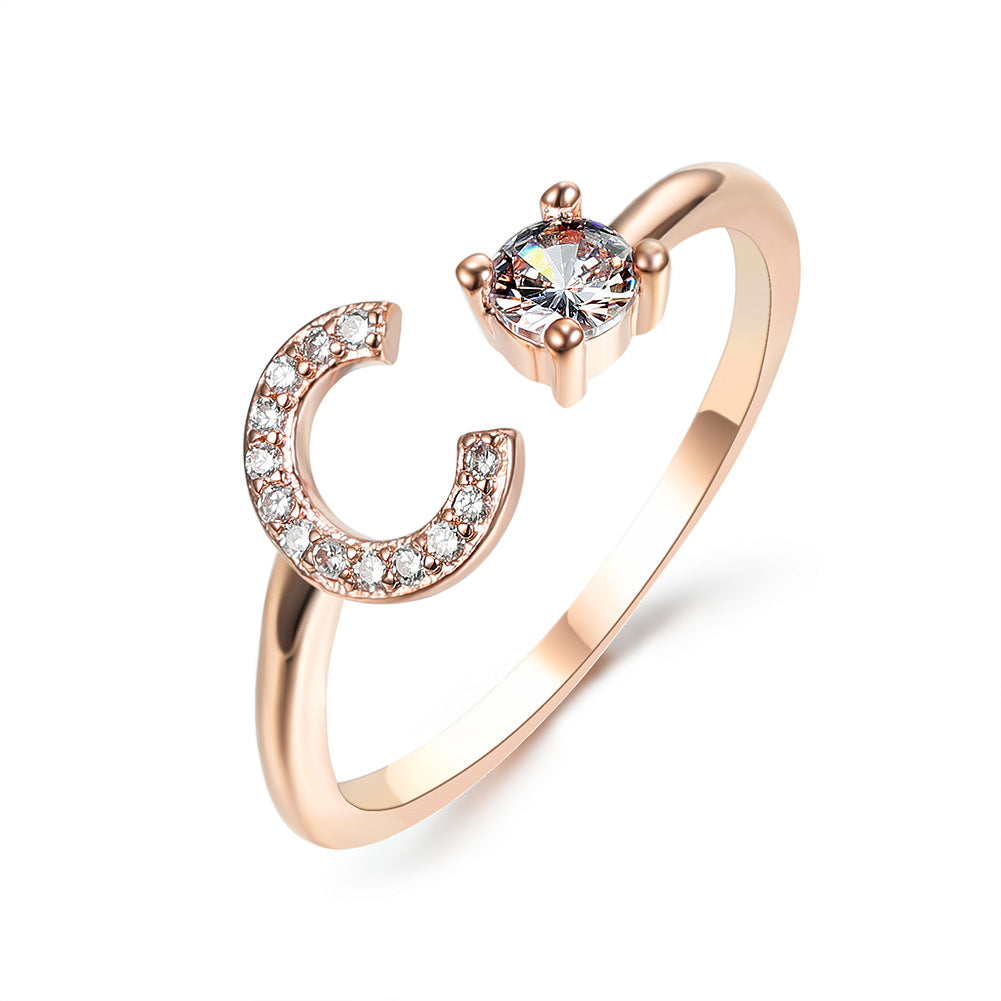 New Design Adjustable 26 Initial Letter Ring Fashion Jewelry For Women Simple Elegant Jewelry What Else You Got?